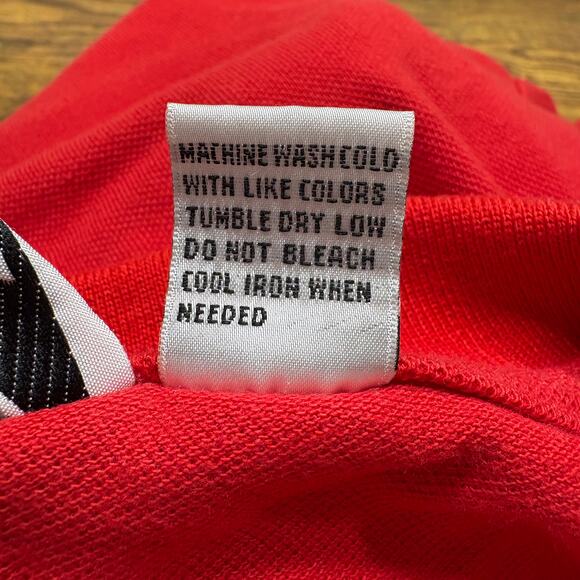 Allyson Whitmore Size M Vintage AW Golf Polo Embroidered Clubs Bag Red White - Picture 5 of 12